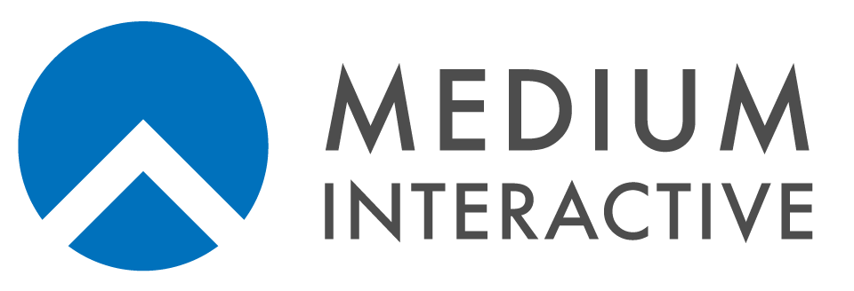 medium interactive blue horizontal logo